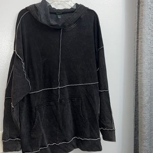 Wild Fable New Grey oversized Hooded Sweatshirt